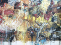 Guadalupe Valdés, Entrañas de la tierra, 200 x 300 cm., 2023
